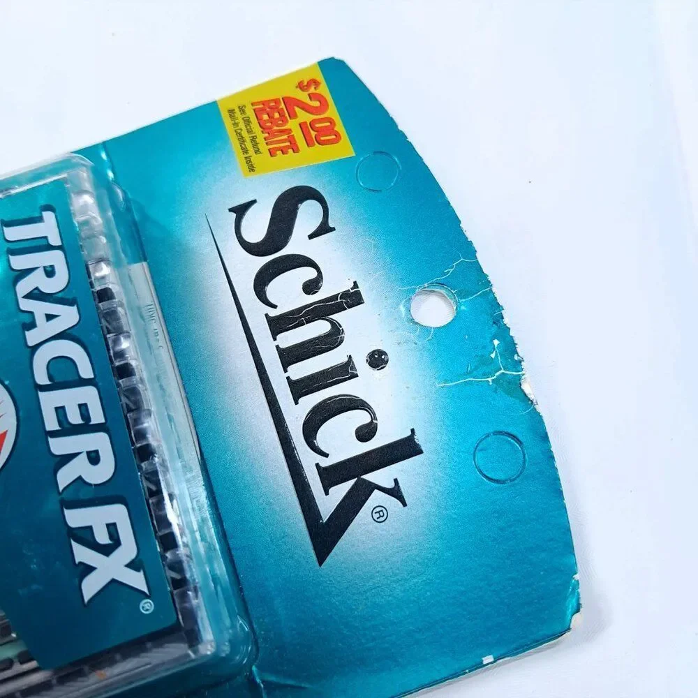 Schick Tracer FX sensitive skin 10 refill blades pack for men razor 1998 Vintage